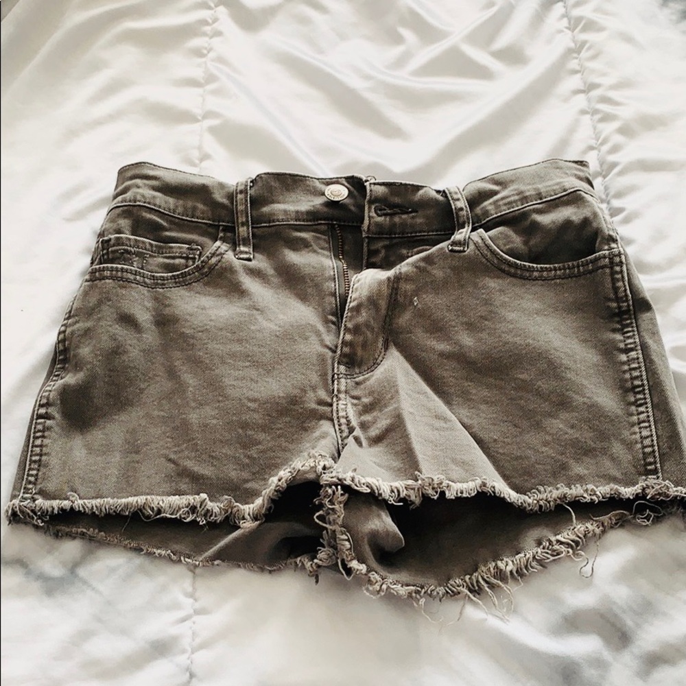 Hollister High Waist Gray Jean Shorts